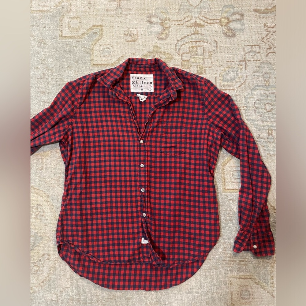Euc! Frank & Eileen Checkered Button-Up- Size Xs - image 1